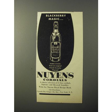 1953 Nuyens Cordials Ad - Blackberry magic