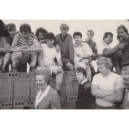 Margaret Thatcher In The West Midlands Rare 1980s Postcard