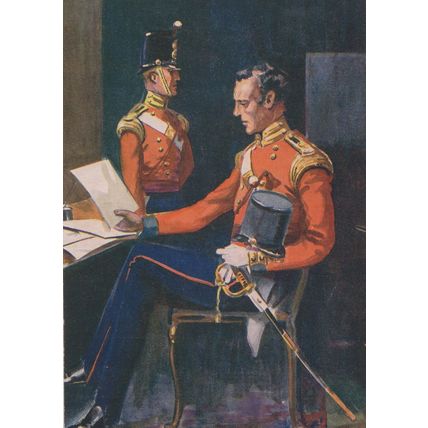 Victorian 1857 Royal Welch Welsh Fusilier Military Uniform Postcard
