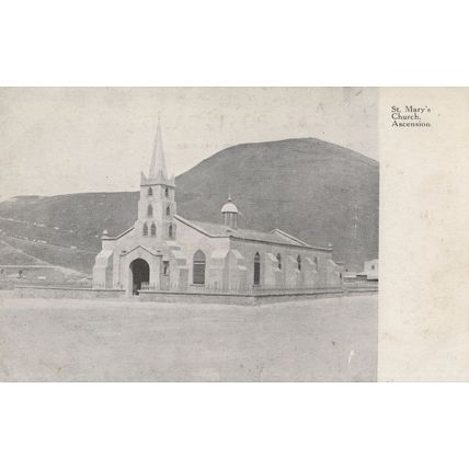 St Mary's Church Ascension Island Saint Helena Antique Postcard