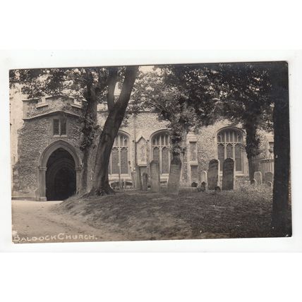 St Mary the Virgin Church Baldock Postcard RP Hertfordshire