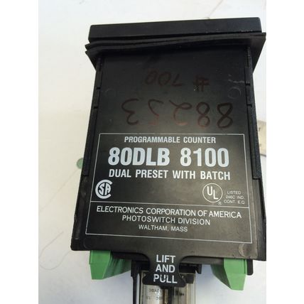 ALLEN BRADLEY PROGRAMABLE COUNTER MODEL A 80DLB-8100 PHOTOSWITCH,FK