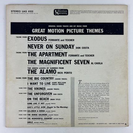Original Sound Tracks And Hit Music From Great Motion Picture Themes Vinyl LP