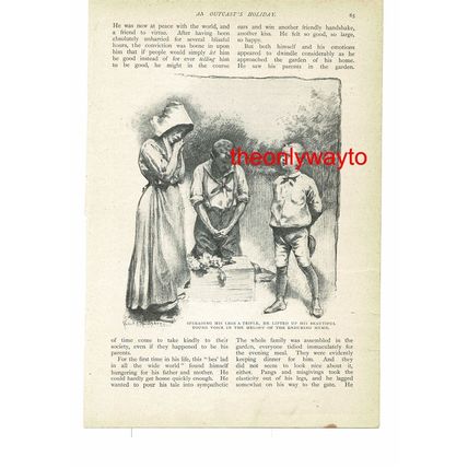 Youth, (Young Boy Sings An Enduring Hymn, Reverse) Book Illustration,1901/2