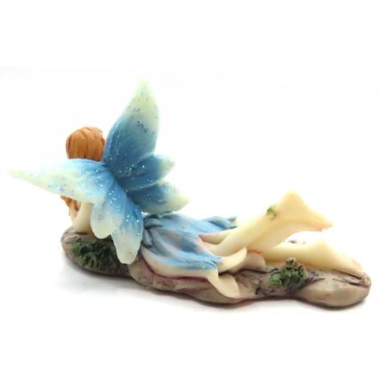 Fairy Ornament Figurine Blue Dress & Wings 3 CM Great Mythical Gift Home Decor