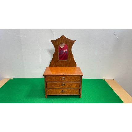 Gunther Mele 1970's Wooden Jewelry Box with Drawers, Vintage Jewellery Organizer