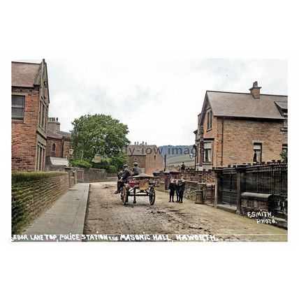 ptc1112 - Haworth , Ebor Lane Top Police Station & Masonic Hall , Yks- print 6x4