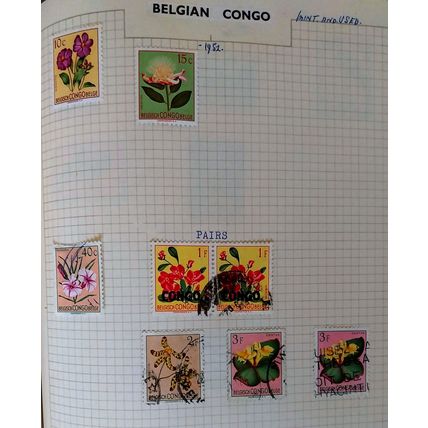 Belgian Congo 1952 Flowers x8 to 3F