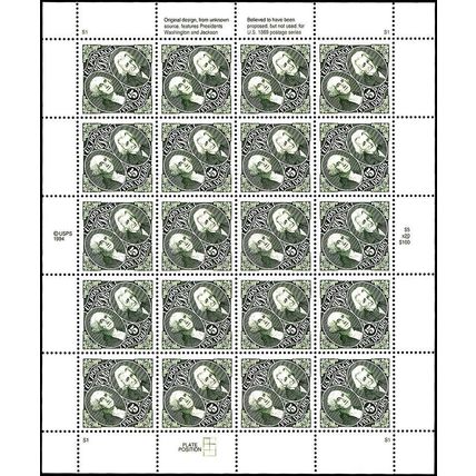 2592, $5 Washington Jackson Sheet of 20 Stamps VF NH - Stuart Katz