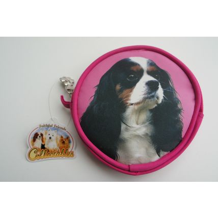 TRI COLOUR CAVALIER OR BLENHIEM CAVALIER COIN PURSE FOUR OPTIONS