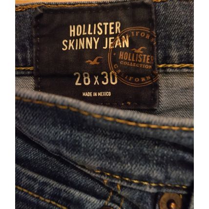Hollister Mens Teens Jeans Size W28 X L30 Straight Leg Skinny Jean Distressed