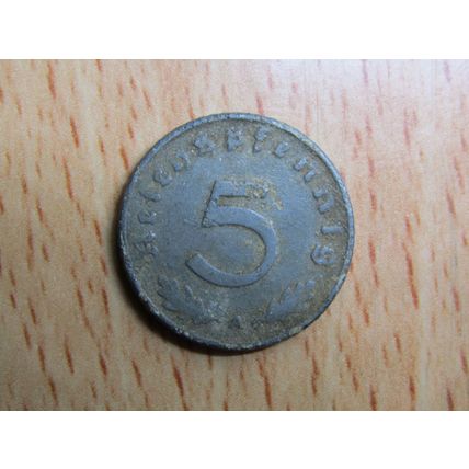 1940a 5 Pfennig Germany Third Reich Coin