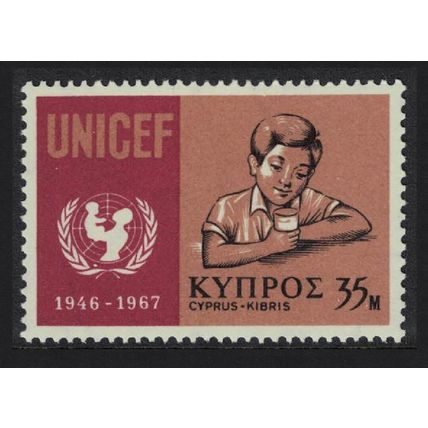 Cyprus 21st Anniversary of UNICEF 1968 MNH SG#322