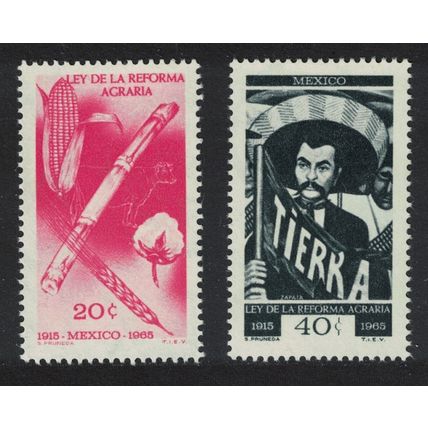 Mexico Centenary of Agrarian Reform Law 2v 1966 MNH SG#1109-1110