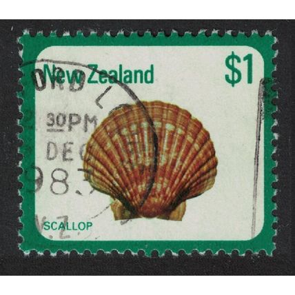 New Zealand Scallop Shell $1 1975 Canc SG#1103