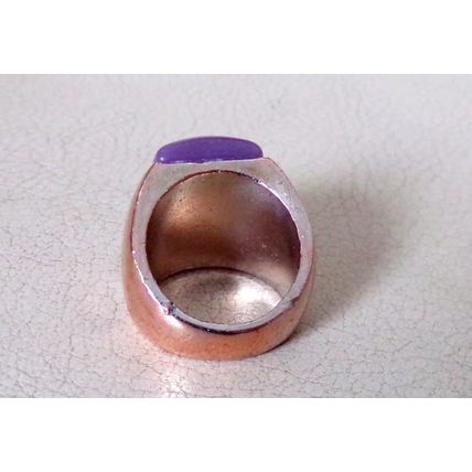 CHUNKY MAN'S RING with PURPLE STONE *