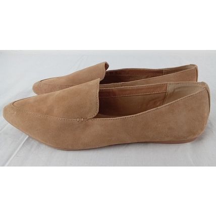 M&S COLLECTION Wide Fit Leather Suede Pointed Ballet Pumps Shoes - NEW