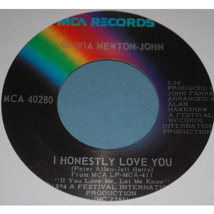 Olivia Newton-John – I Honestly Love 7" Single 1974JUKEBOX CENTRE - See Listing