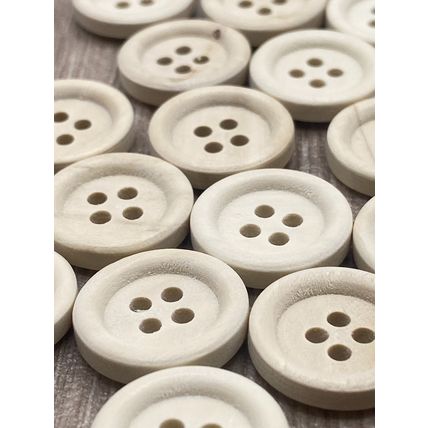 18mm Natural Wooden Buttons 4 Hole Great For Cardigans Sewing Knitting Crafts