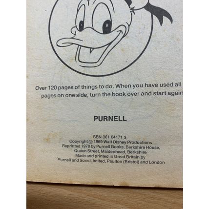 RARE* 1978 WALT DISNEY "PLAY PAD" PUZZLES ART DOT-TO-DOT VINTAGE BOOK (P3)