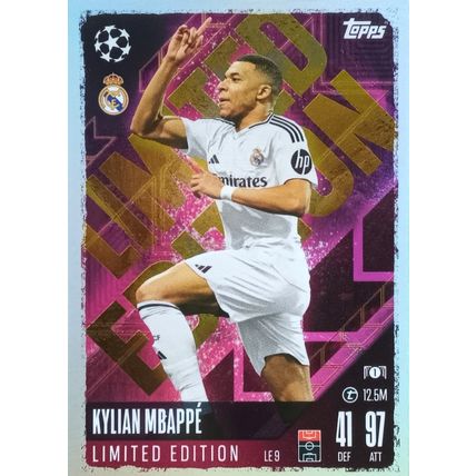 MATCH ATTAX 24/25 2025 LIMITED EDITION LE9 KYLIAN MBAPPE REAL MADRID