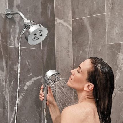 Neo Anystream VSR-233010 6-Spray Polished Chrome Dual Shower Head 2.5-GPM (9.5 L
