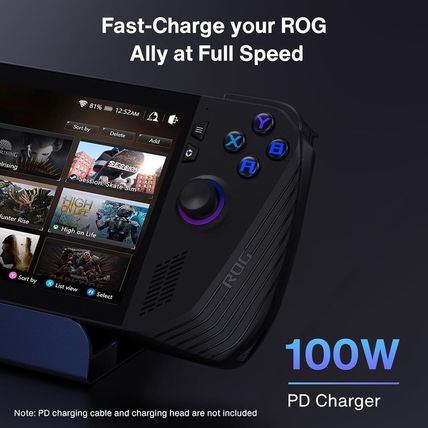 Ivanky Legion Go/Rog Ally/Steam Deck Dock with 100W PD Charger, 8-In-1 Hub Docki