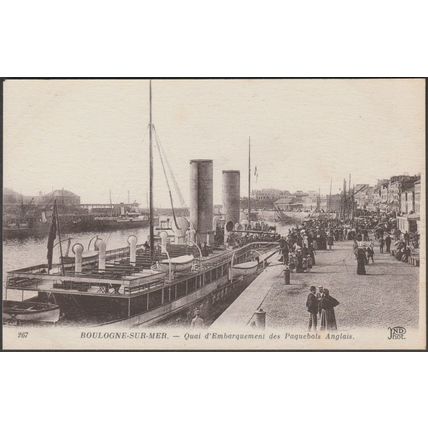 Quai d'Embarquement des Paquebots, Boulogne-sur-Mer, c.1910s - Neurdein CPA