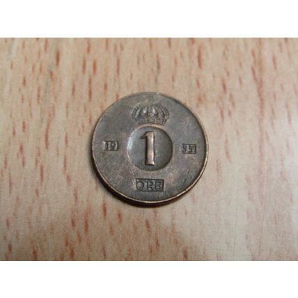 Sweden 1955 1 Ore Coin