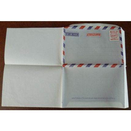 Australia 1954 Aerogramme mint 10d Air Mail letter Globe Airplane Postal Station