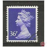 Y1690 36p Bright Ultramarine (2 bands).Fine Used.