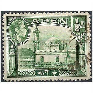 Aden 1939 SG16 1/2 Anna Yellow-Green Fine Used ..
