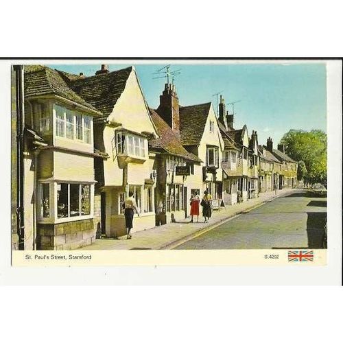 Lincolnshire STAMFORD St Paul's Street Postcard by Dennis (S.4202)