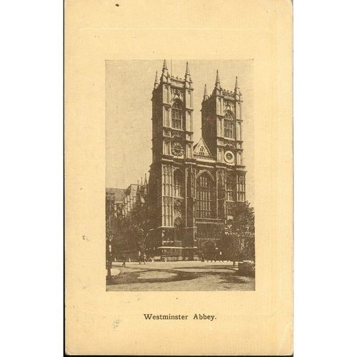 Antique GB Postcard 1913 - Westminster Abbey, London