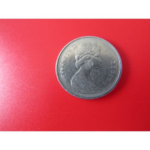 1969 QUEEN ELIZABETH II CANADA TWENTY FIVE CENTS FREE POST. H