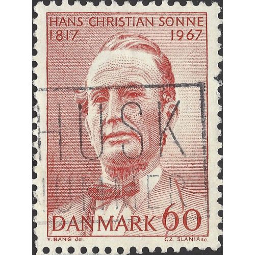 DENMARK, Hans Christian Sonne, red-brown 1967, 60ore