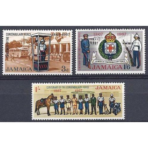 Jamaica QEII 1967 Centenary Constabulary Force Mounted Mint MM SG 264-266 Stamp