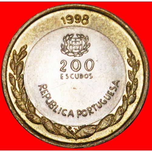 OCTOPUS and FISH: PORTUGAL★200 ESCUDOS 1998 MINT LUSTER! LOW START ★ NO RESERVE!