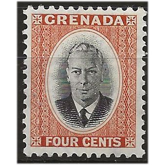 Grenada 1951 SG176 4c Black & Orange Mounted Mint . ..