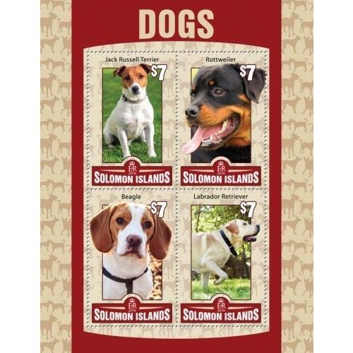 SOLOMON ISLANDS 2016 SHEET MNH DOGS CHIENS PERROS CAES CANI HUNDEN 1