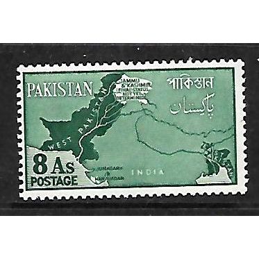 PAKISTAN 1960 8a GREEN MAP OF PAKISTAN SG 110 M / MINT