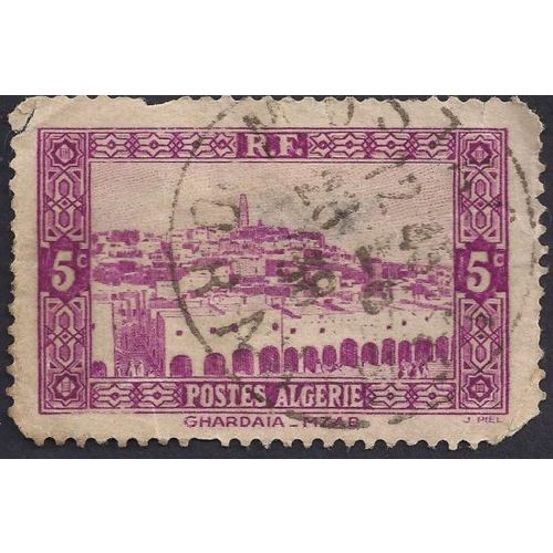 ALGERIA, Ghardaia , violet 1936, 5c