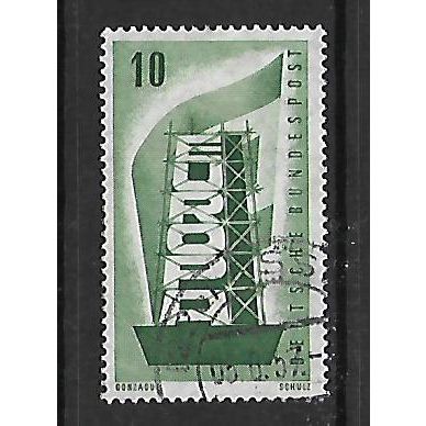GERMANY 1956 EUROPA 10pf GREEN SG 1167 FINE USED