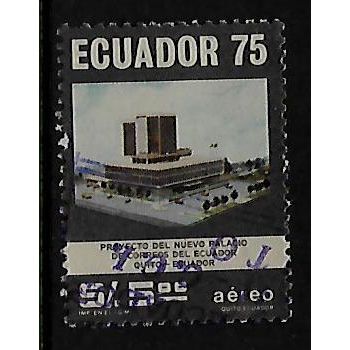 ECUADOR 1976 AIR 5s NEW POST OFFICE BUILDING SG 1650 FINE USED