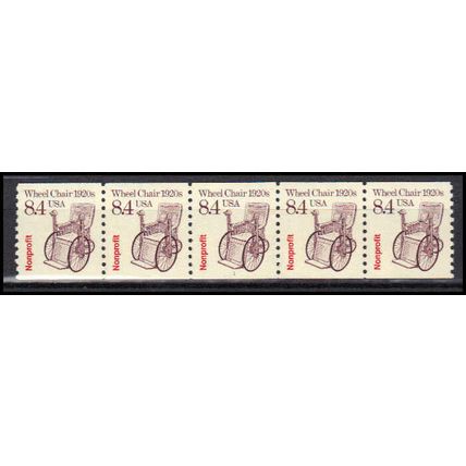 2256 8.4c Wheel Chair Very Fine MNH Dry Gum PNC 1/5 X2997