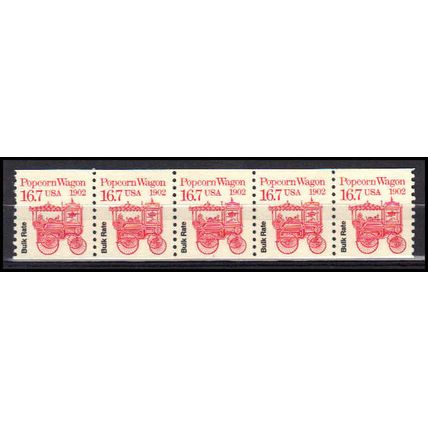 2261 16.7c Popcorn Wagon Very Fine MNH Dry Gum PNC 1/5 X3347