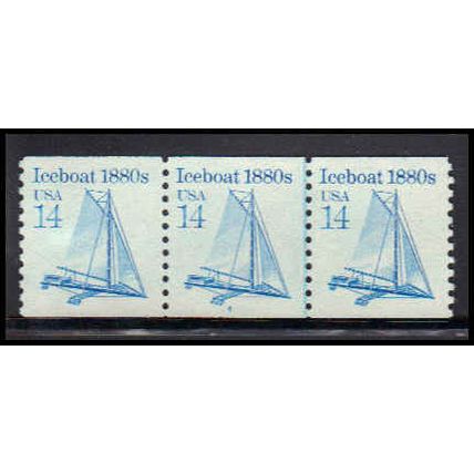2134 14c Iceboat Very Fine MNH Dry Gum PNC 4/4 PA2676