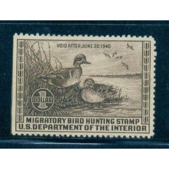 RW6 $1 Green-Winged Teal Very Fine MLH C0990