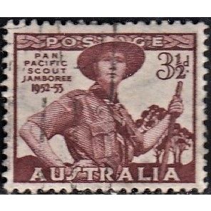 AUSTRALIA, 1952 3.5d Scout Jamboree, SG 254 (Scott #249), used