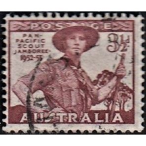 AUSTRALIA, 1952 3.5d Scout Jamboree, SG 254 (Scott #249), used